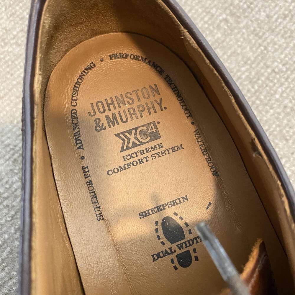 Johnston & Murphy Shoes Mens Size 12 M Brown Leather Derby Dress Oxfords XC4 - Picture 8 of 11